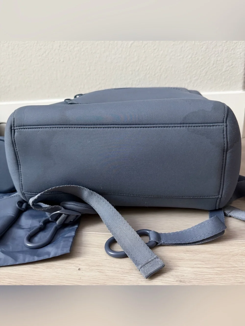 Dagne Dover Indi Neoprene blue grey diaper backpack